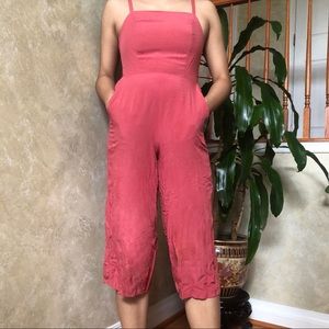 High Neck Cami Jumpsuit in Coral